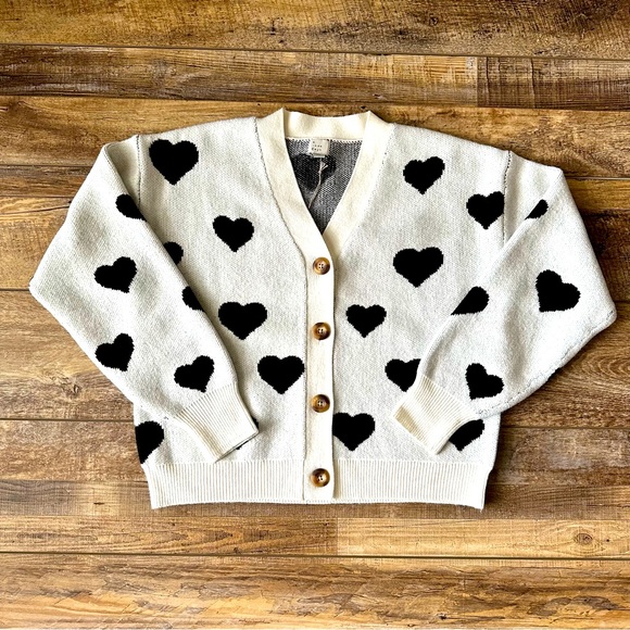 a new day | Sweaters | Target Valentines Day Heart Cardigan Sweater Medium  Nwt | Poshmark